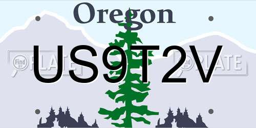 US9T2V Oregon License Plate