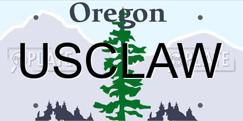 USCLAW Oregon License Plate