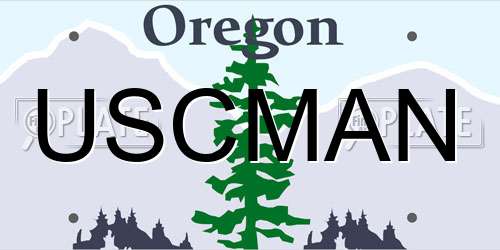 USCMAN Oregon License Plate