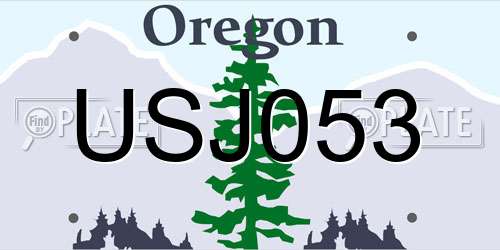 USJ053 Oregon License Plate