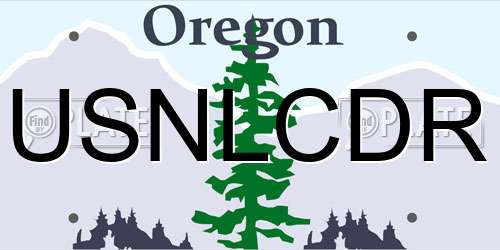 USNLCDR Oregon License Plate