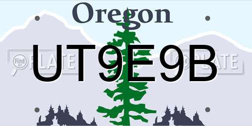 UT9E9B Oregon License Plate