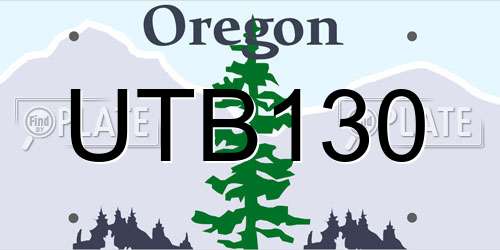 UTB130 Oregon License Plate