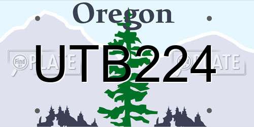 UTB224 Oregon License Plate