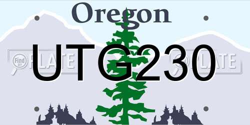 UTG230 Oregon License Plate