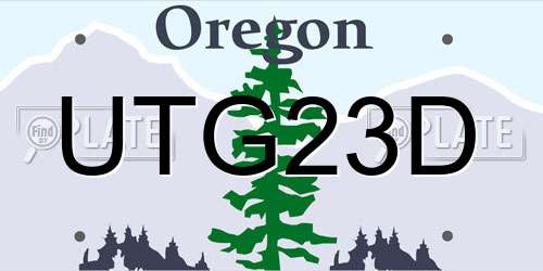 UTG23D Oregon License Plate
