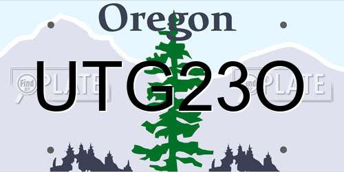 UTG23O Oregon License Plate