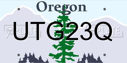 UTG23Q Oregon License Plate