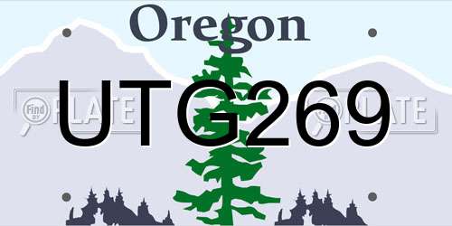 UTG269 Oregon License Plate