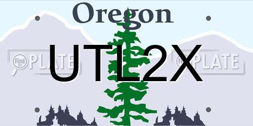 UTL2X Oregon License Plate