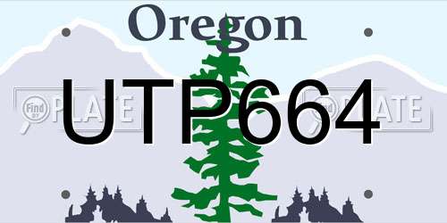 UTP664 Oregon License Plate