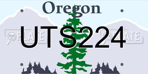 UTS224 Oregon License Plate