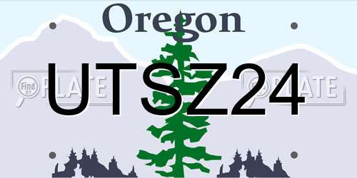 UTSZ24 Oregon License Plate