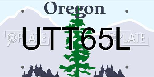 UTT65L Oregon License Plate