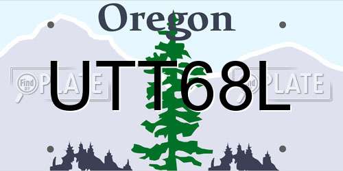 UTT68L Oregon License Plate