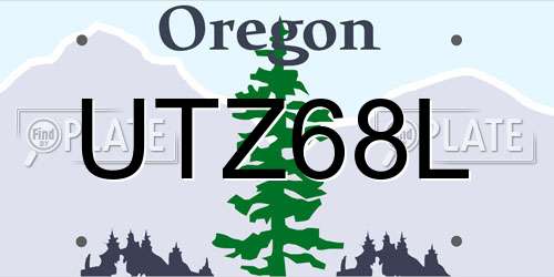 UTZ68L Oregon License Plate