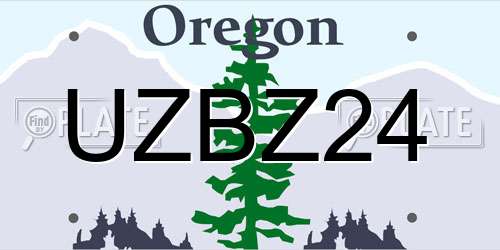 UZBZ24 Oregon License Plate
