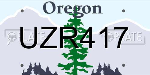 UZR417 Oregon License Plate