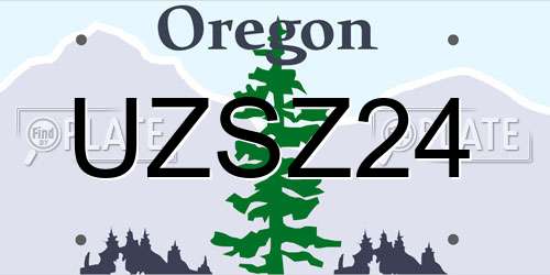 UZSZ24 Oregon License Plate