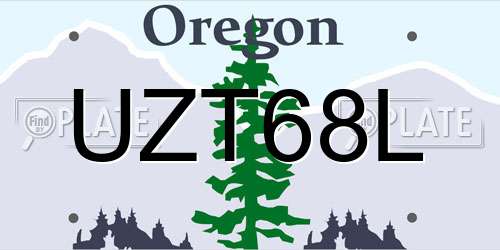 UZT68L Oregon License Plate