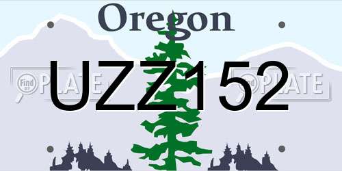 UZZ152 Oregon License Plate
