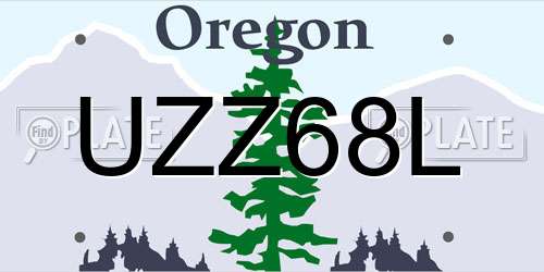 UZZ68L Oregon License Plate