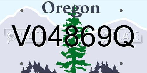 V04869Q Oregon License Plate