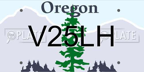 V25LH Oregon License Plate