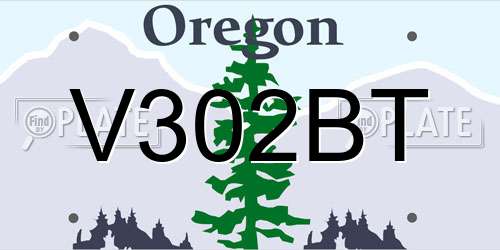 V302BT Oregon License Plate