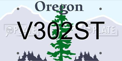 V302ST Oregon License Plate