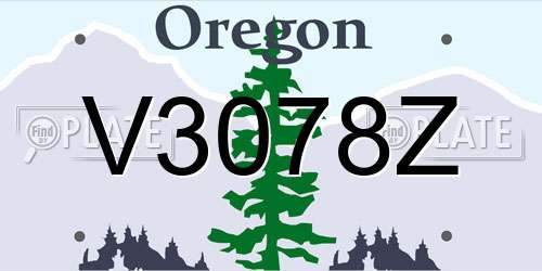 V3078Z Oregon License Plate