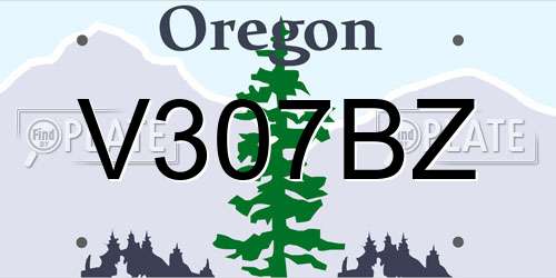 V307BZ Oregon License Plate