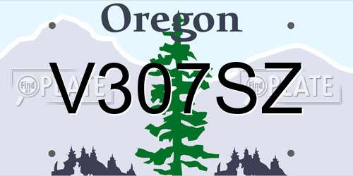 V307SZ Oregon License Plate