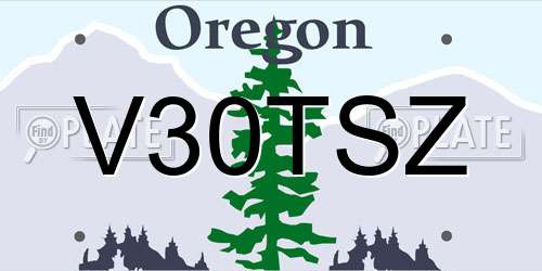 V30TSZ Oregon License Plate