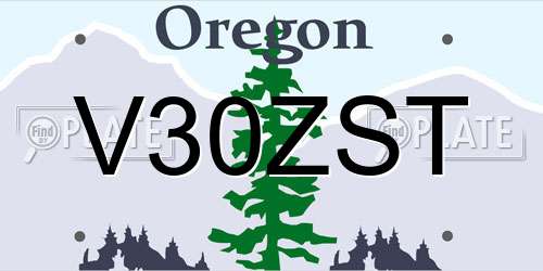 V30ZST Oregon License Plate