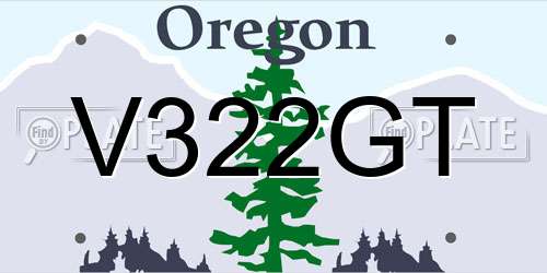 V322GT Oregon License Plate