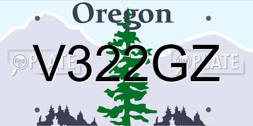 V322GZ Oregon License Plate