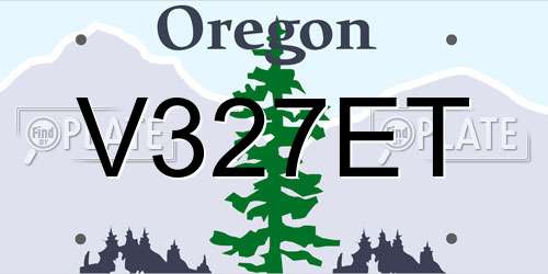 V327ET Oregon License Plate