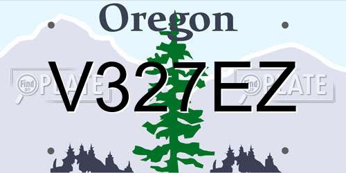 V327EZ Oregon License Plate