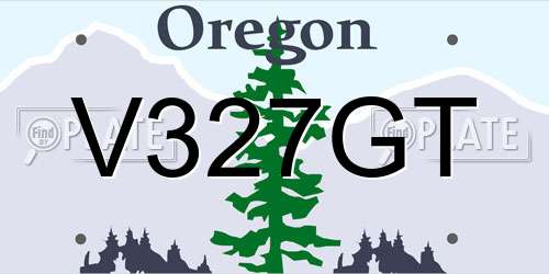 V327GT Oregon License Plate