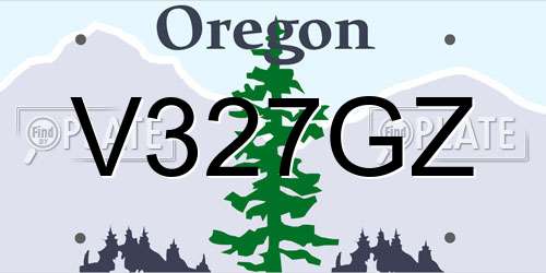 V327GZ Oregon License Plate