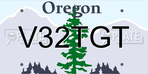 V32TGT Oregon License Plate