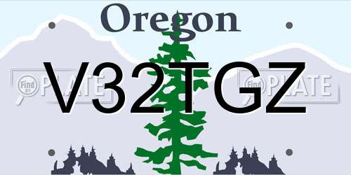V32TGZ Oregon License Plate