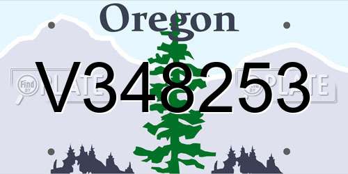 V348253 Oregon License Plate