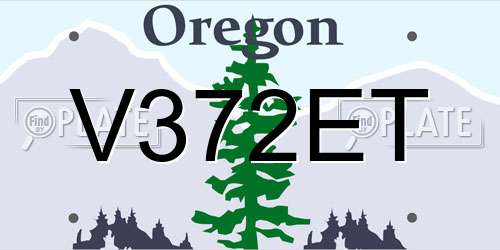 V372ET Oregon License Plate