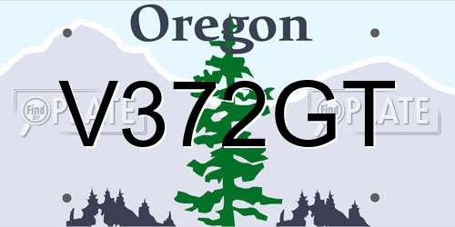 V372GT Oregon License Plate
