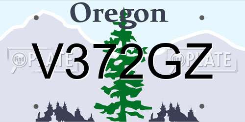 V372GZ Oregon License Plate