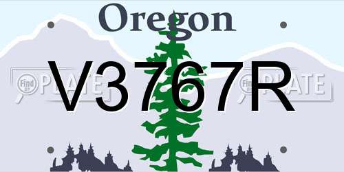 V3767R Oregon License Plate