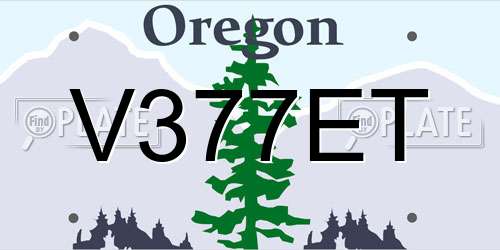 V377ET Oregon License Plate