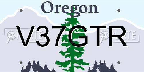 V37GTR Oregon License Plate
